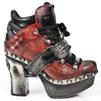 Ботильоны M.Z011-C3 ARCILLA ROJA NOMADA NEGRO BOX PLANE PL ZUECO NEGRO New Rock M.Z011-C3 - маленькая картинка