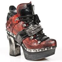 Ботильоны M.Z011-C3 ARCILLA ROJA NOMADA NEGRO BOX PLANE PL ZUECO NEGRO New Rock M.Z011-C3 - маленькая картинка