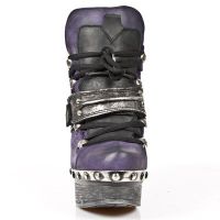  M.Z011-C5 ALASKA LILA ITALI NEGRO BOX PLANE PL ZUECO NEG PIE New Rock M.Z011-C5 -  