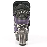  M.Z011-C5 ALASKA LILA ITALI NEGRO BOX PLANE PL ZUECO NEG PIE New Rock M.Z011-C5 -  