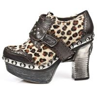 Ботильоны M.Z014-R1 ARCILLA MORO LEOPARDO PELO MARRON BOX PLAMANE PL Z New Rock M.Z014-R1 - маленькая картинка
