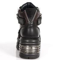 Ботинки M.1065-C1 ITALI NEGRO BOX ROJO METAL GRABADO DIAMANTE TURBO New Rock M.1065-C1 - маленькая картинка
