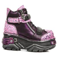 Ботинки M.1065-C5 DRAMA FUCSIA BOX METAL DIAMANTE GRAB TURBO CENIZA New Rock M.1065-C5 - маленькая картинка