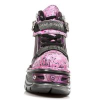 Ботинки M.1065-C5 DRAMA FUCSIA BOX METAL DIAMANTE GRAB TURBO CENIZA New Rock M.1065-C5 - маленькая картинка
