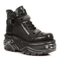 Ботинки M.1065-S1 RAW NEGRO, ITALI NEGRO GRABADO DIAMANTE, TURBO NEG New Rock M.1065-S1 - маленькая картинка