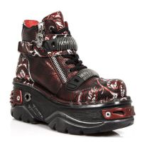 Ботинки M.1065-S3 VINTAGE FLOWER POLAR ROJO, BOX ROJO-METAL GRA DIAM New Rock M.1065-S3 - маленькая картинка