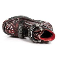 Ботинки M.1065-S3 VINTAGE FLOWER POLAR ROJO, BOX ROJO-METAL GRA DIAM New Rock M.1065-S3 - маленькая картинка