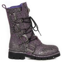  M.1473-C32 FLORAL BOX PLANE LILA REVESS LILA PLANING NEGRO S - 