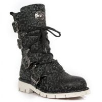 Ботинки M.1473-S29 FLORAL NEGRO, PLANING NATA SIN New Rock M.1473-S29 - маленькая картинка