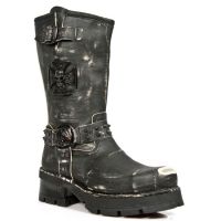Казаки M.1612MTL-S1 VINTAGE RASPADO NEGRO, PLANING NEGRO M3 OXIDO M New Rock M.1612MTL-S1 - маленькая картинка