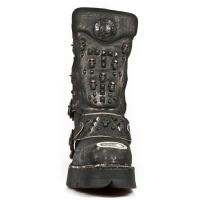 Ботинки M.1619MTL-S1 VINTAGE RASPADO NEGRO, PLANING NEGRO M3 OXIDO New Rock M.1619MTL-S1 - маленькая картинка