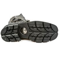 Ботинки M.1619MTL-S1 VINTAGE RASPADO NEGRO, PLANING NEGRO M3 OXIDO New Rock M.1619MTL-S1 - маленькая картинка