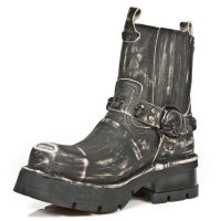 Ботинки M.1621MTL-S1 VINTAGE RASPADO NEGRO, PLANING NEGRO NEW M3 OXI New Rock M.1621MTL-S1 - маленькая картинка