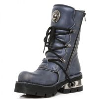 Ботинки M.373-R32 ALASKA AZUL PLANING NEGRO NEW M3 ACERO ORIFICIO New Rock M.373-R32 - маленькая картинка