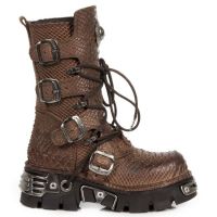Ботинки M.373-S20 PITON RAW MARRON, REACTOR MARRON TOBERAS ORIF New Rock M.373-S20 - маленькая картинка
