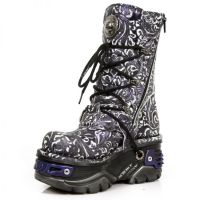 Ботинки M.373-S26 VINTAGE FLOWER POLAR BOX METAL LILA, TURBO LILA New Rock M.373-S26 - маленькая картинка