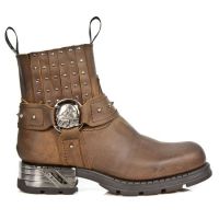 Казаки M.MR027-C1 ALASKA CUERO MOTOROCK MARRON TACON ACERO New Rock M.MR027-C1 - маленькая картинка
