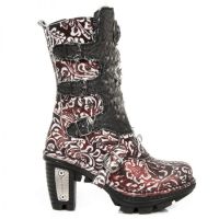 Ботинки M.NEOTR045-C2 VINTAGE FLOWER POLAR ROJO DENIN NEGRO ROTO NEO New Rock M.NEOTR045-C2 - маленькая картинка