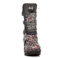 Ботинки M.NEOTR045-C2 VINTAGE FLOWER POLAR ROJO DENIN NEGRO ROTO NEO New Rock M.NEOTR045-C2 - маленькая картинка