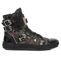  M.PS028-C3 RAW NEGRO ITALI NEGRO VINTAGE-2 FLOWER ROJO PISA - 