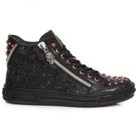 Ботинки M.PS029-C12 VINTAGE FLOWER NEGRO RAW NEGRO PISA NEGRO New Rock M.PS029-C12 - маленькая картинка