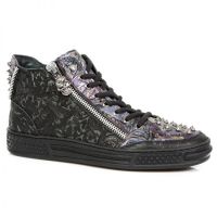  M.PS029-C3 VINTAGE FLOWER NEGRO FLOWER LILA PISA NEGRO - 