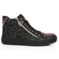 Ботинки M.PS029-S12 VINTAGE FLOWER NEGRO RAW NEGRO PISA NEGRO New Rock M.PS029-S12 - маленькая картинка