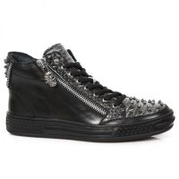 Ботинки M.PS029-S5 RAW NEGRO SERPENTE MAKI NEGRO PISA NEGRO New Rock M.PS029-S5 - маленькая картинка