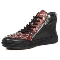 Ботинки M.PS029-S8 RAW NEGRO VINTAGE FLOWER POLAR ROJO PISA NEGRO New Rock M.PS029-S8 - маленькая картинка