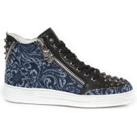 Ботинки M.PS039-C23 VINTAGE FLOWER DENIM AZUL RAW NEGRO PISA BLANCO New Rock M.PS039-C23 - маленькая картинка