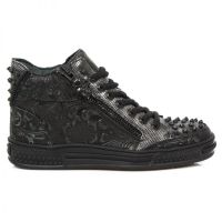 Ботинки M.PS039-S3 VINTAGE FLOWER NEGRO, BOX PLANE DIAMANETE GRABADO New Rock M.PS039-S3 - маленькая картинка