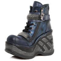 Ботинки M.SP0002-S2 NOMADA AZUL, BOX AZUL-METAL GRABADO DIAMANTE, NE New Rock M.SP0002-S2 - маленькая картинка