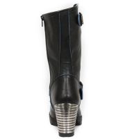 Сапоги M.TR047-S2 RAW NEGRO, BORDADOS AZUL, TRAIL NEGRO TACON ACERO New Rock M.TR047-S2 - маленькая картинка