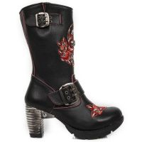  M.TR047-S3 RAW NEGRO, BORDADOS ROJOS, TRAIL NEGRO TACON ACER New Rock M.TR047-S3 -  
