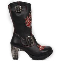  M.TR047-S3 RAW NEGRO, BORDADOS ROJOS, TRAIL NEGRO TACON ACER New Rock M.TR047-S3 -  