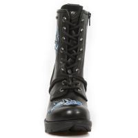  M.TR048-S2 RAW NEGRO, BORDADOS AZUL, TRAIL NEGRO ACERO New Rock M.TR048-S2 -  