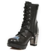  M.TR048-S2 RAW NEGRO, BORDADOS AZUL, TRAIL NEGRO ACERO New Rock M.TR048-S2 -  