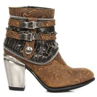 Ботинки M.TX002-C12 VINTAGE FLOWER ALASKA AVIADOR CRACK BRONCE TEXAS New Rock M.TX002-C12 - маленькая картинка