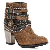 Ботинки M.TX002-C12 VINTAGE FLOWER ALASKA AVIADOR CRACK BRONCE TEXAS New Rock M.TX002-C12 - маленькая картинка