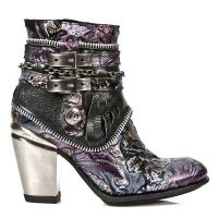 Ботинки M.TX002-R2 VINTAGE FLOWER LILA NOMADA NEGRO TEXAS NEGRO TEXA New Rock M.TX002-R2 - маленькая картинка