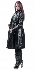 Кожаное пальто BLACK LEATHER WOMEN COAT New Rock W.COAT3010-S1-OFF - маленькая картинка