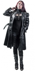 Кожаное пальто BLACK LEATHER WOMEN COAT New Rock W.COAT3010-S1-OFF - маленькая картинка