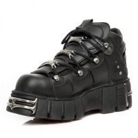Ботинки VEGAN NEGRO TOWER NEGRO ACERO New Rock M.106-VS1 - маленькая картинка