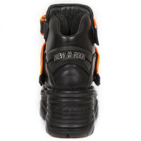 Ботинки CRUST NEGRO, RIBETE FLUOR NARANJA, TURBO NEGRO New Rock M.1078-S2 - маленькая картинка