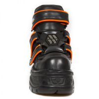 Ботинки CRUST NEGRO, RIBETE FLUOR NARANJA, TURBO NEGRO New Rock M.1078-S2 - маленькая картинка