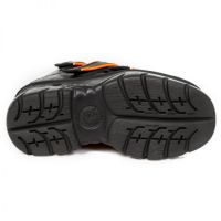Ботинки CRUST NEGRO, RIBETE FLUOR NARANJA, TURBO NEGRO New Rock M.1078-S2 - маленькая картинка