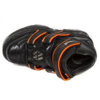 Ботинки CRUST NEGRO, RIBETE FLUOR NARANJA, TURBO NEGRO New Rock M.1078-S2 - маленькая картинка