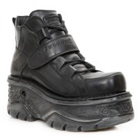 Ботинки CRUST NEGRO TURBO NEGRO SIN ARANDELAS EN ORIFICIO S New Rock M.714X-S1 - маленькая картинка