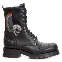  NOMADA NEGRO BORDADOS GRIS LLAMAS FUEGO MOTORCYCLE - 