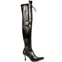  ITALI NEGRO Y PIEL ELASTICA NEGRA, MALICIA TACON - 